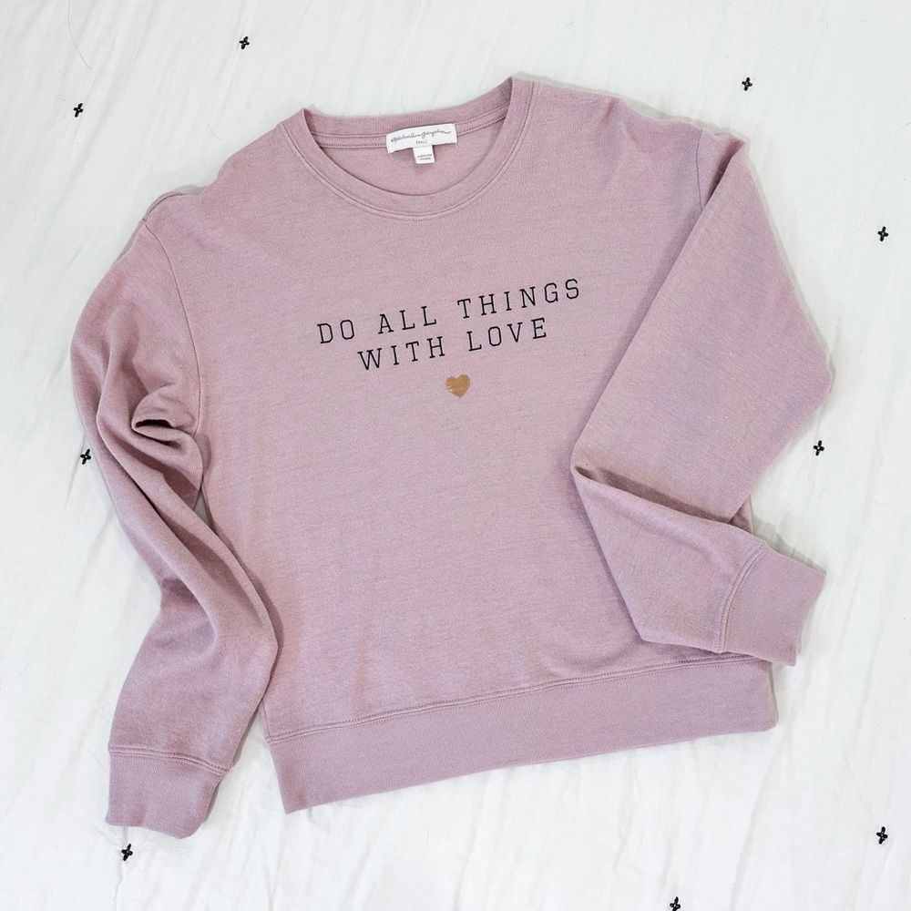 Spiritual Gangster Mauve Pink "Do All Things With Love" Sweatshirt
